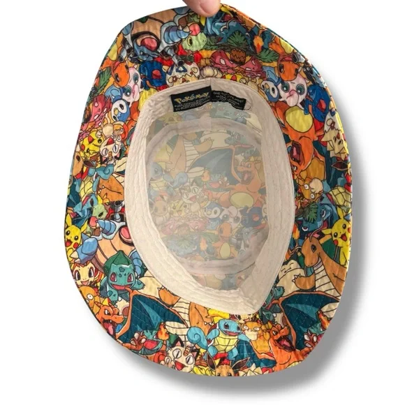 2015 Pokemon Bucket Hat All Over Print RN # 115665 One Size Fits All - Picture 5 of 10
